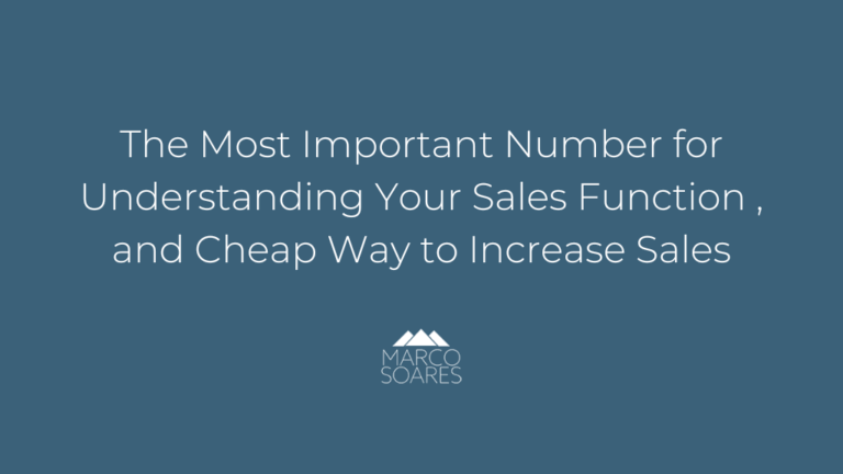 The Most Important Number for Understanding Your Sales Function